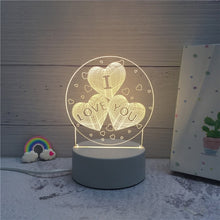 Load image into Gallery viewer, 3D lampe à LED créatif 3D LED veilleuses nouveauté Illusion nuit lampe 3D Illusion lampe