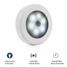 Load image into Gallery viewer, 6 LED Night Light Motion Sensor Lamp Magnetic Wireless Detector Wall Lamps Auto On/Off