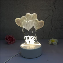Load image into Gallery viewer, 3D lampe à LED créatif 3D LED veilleuses nouveauté Illusion nuit lampe 3D Illusion lampe

